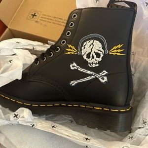 Embroidered doc marten boots